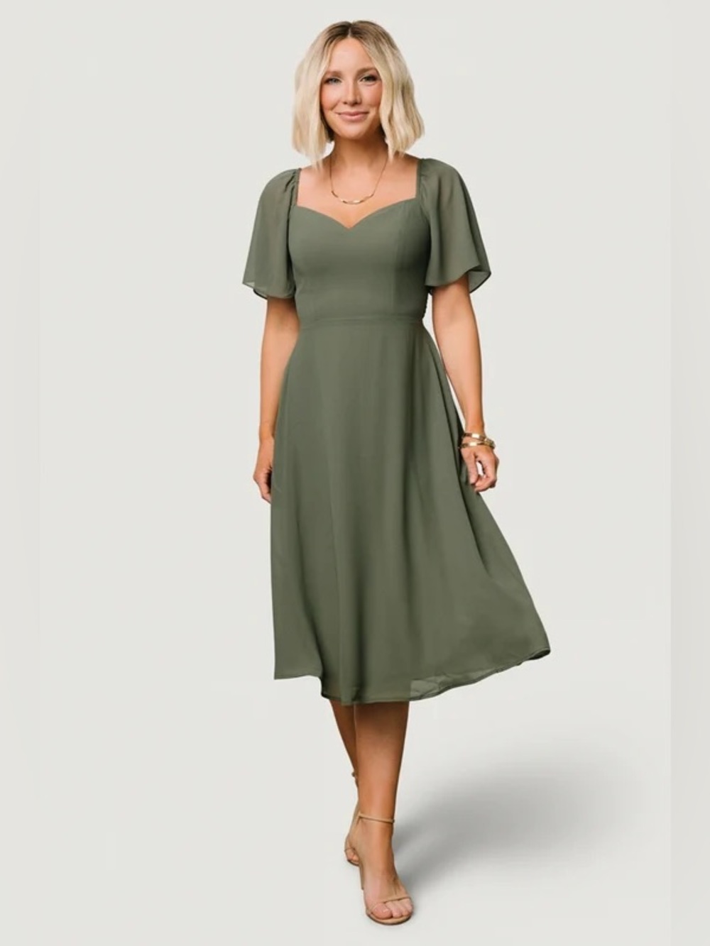Baltic Born Colette Sweetheart Midi Dress Size Medium